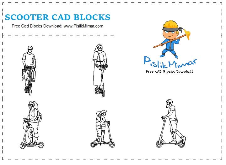 scooter cad block 