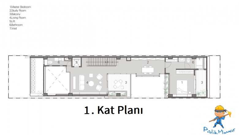 Opening Row House 1. Kat Planı