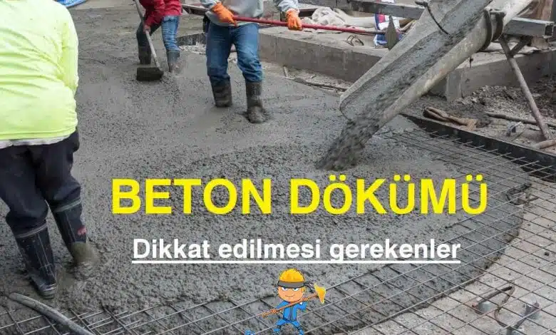 hazır beton dökümü