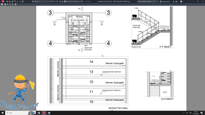 merdiven dwg