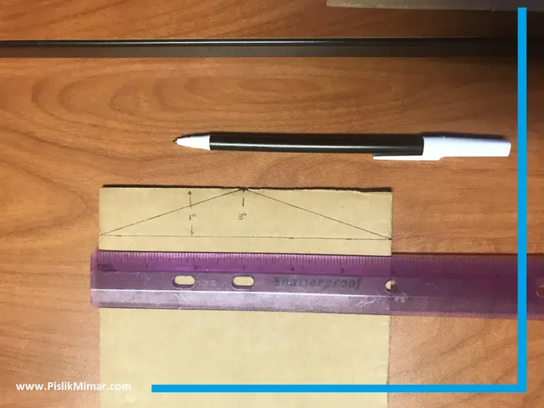 Maket Karton Ev Yapımı; Çatı Çizimi