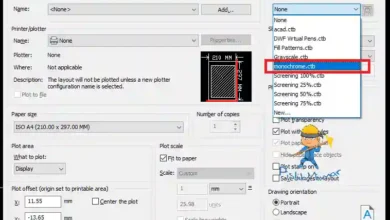 autocad siyah beyaz çıktı alma ayarları