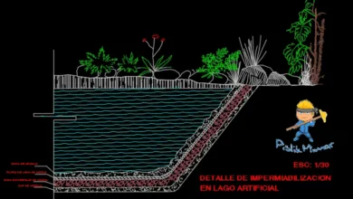 gölet sistem detayı, dwg indir