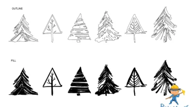 autocad iğne yapraklı ağaç tefrişleri