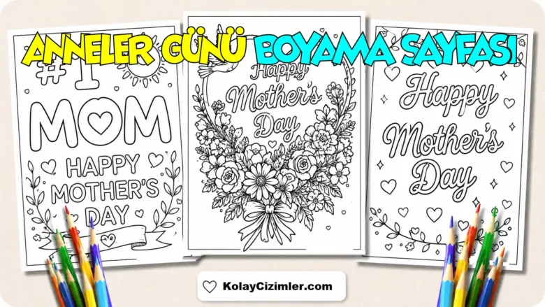 Anneler günü boyama sayfası