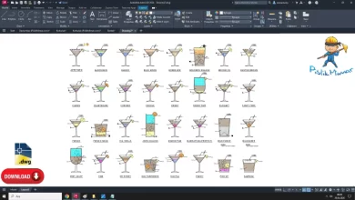 Bardak dwg, Glass CAD Blocks, AutoCAD Drawing