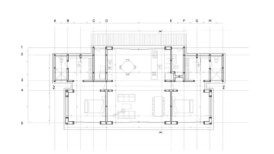 Clay House projesi plan çizimi 2