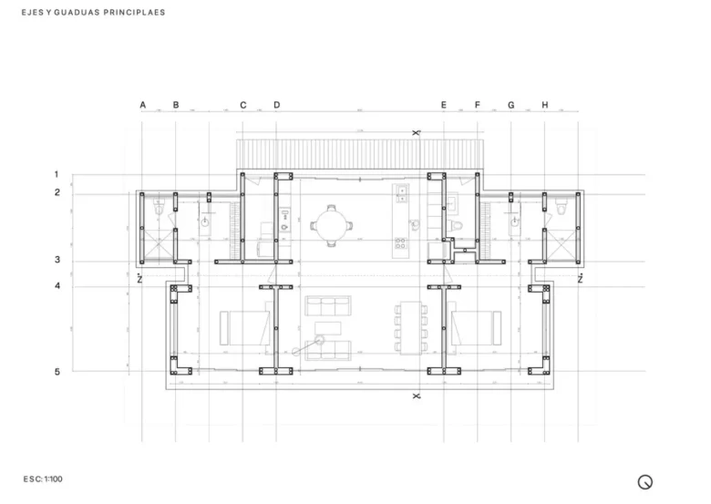 Clay House projesi plan çizimi 2