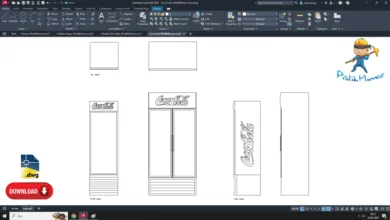 Coca Cola Dolabı, AutoCAD Beverage Cooler CAD Blocks