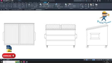 Çöp Konteynırı dwg