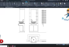 Dolaplı lavabo dwg çizimi, Washbasin with Cabinet dwg, cad blocks