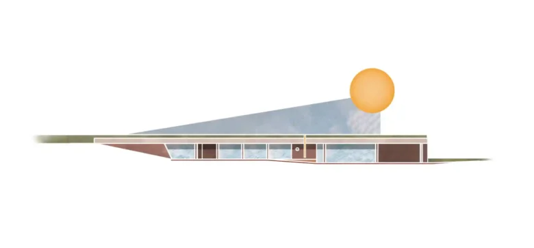 Euthea Residence villa projesi mimari görünüş çizimi