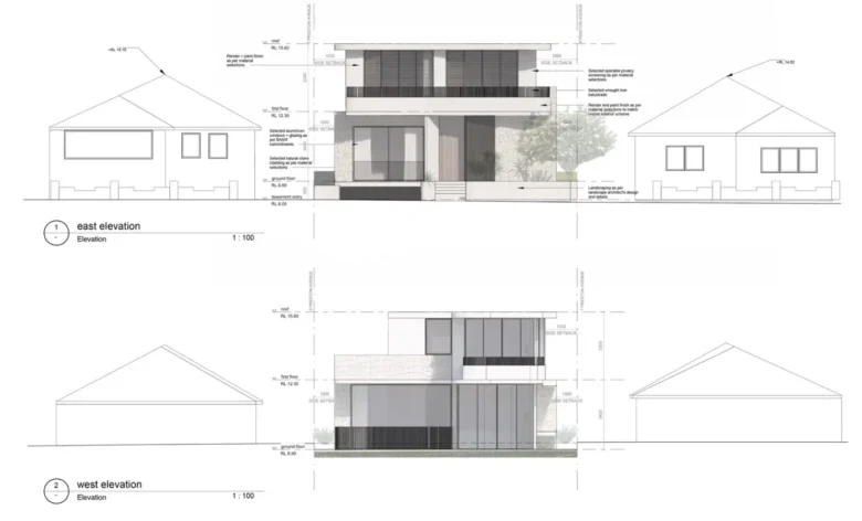 Five Dock House görünüş çizimi
