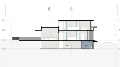 Five Dock House kesit çizimi