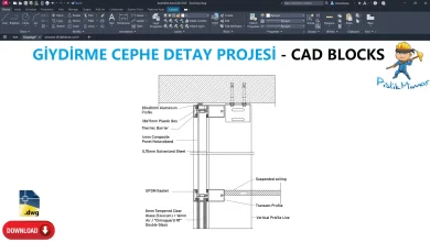 Giydirme Cephe Detay dwg, Curtain Wall Detail CAD Blocks, AutoCAD Drawing