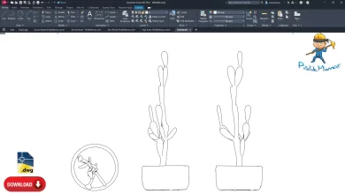 Kaktüs dwg, cactus cad blocks