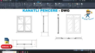 Kanatlı pencere dwg, Casement Window DWG, Ventana abatible DWG, Fenêtre à battant DWG, Finestra a battente DWG, 開き窓 DWG, Janela de batente DWG, 平开窗 DWG