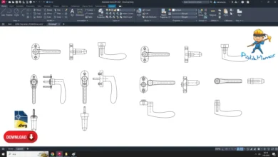 Kapı kolu dwg, Door Handle DWG, Manija de puerta DWG, Poignée de porte DWG, Maniglia DWG, ドアハンドル DWG, Maçaneta DWG, 门把手 DWG
