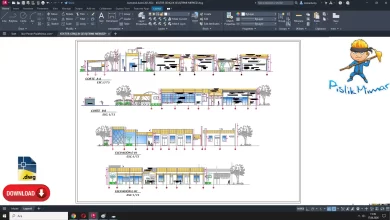 Kültür merkezi görünüş çizimi