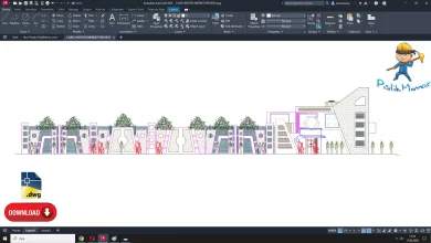 Kultur merkezi projesi gorunus cizimi