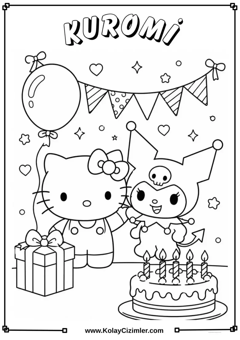 Kuromi Boyama Sayfası - 11