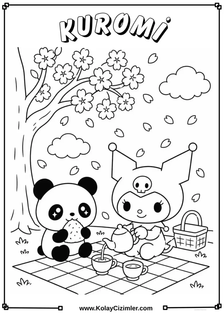 Kuromi Coloring Pages