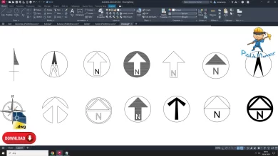 Kuzey Oku dwg, North Arrow CAD Blocks, AutoCAD Drawing