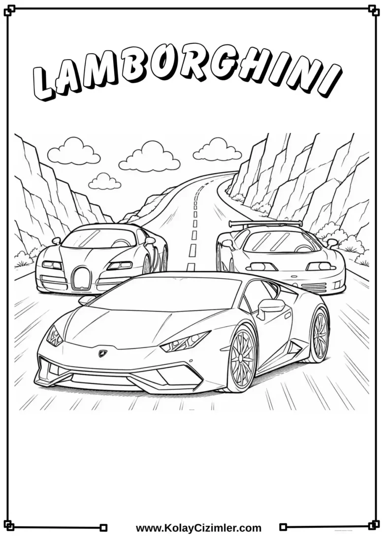 Lamborghini Boyama Sayfası