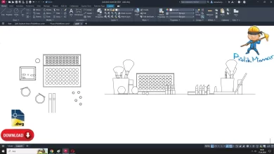 Makyaj Malzemeleri dwg, makyaj malzemesi çizimi, Makeup Products CAD Blocks, autocad drawing