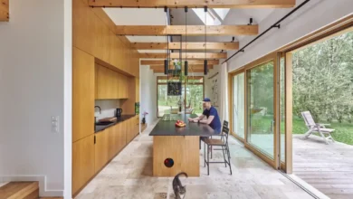 Masurian House ahşap villa projesi ahşap mutfak