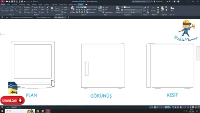 Mini buzdolabı dwg, Mini Refrigerator dwg, autocad cad blocks
