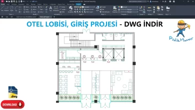 Otel Lobi Projesi, DWG İndir