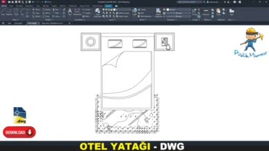 Otel Yatağı dwg, Hotel Bed DWG, Cama de hotel DWG, Lit d’hôtel DWG, Letto d’hotel DWG, ホテルベッド DWG, Cama de hotel DWG, 酒店床 DWG