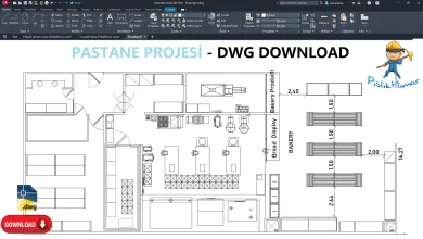 Pastane dwg, Bakery Project CAD Blocks, AutoCAD Drawing