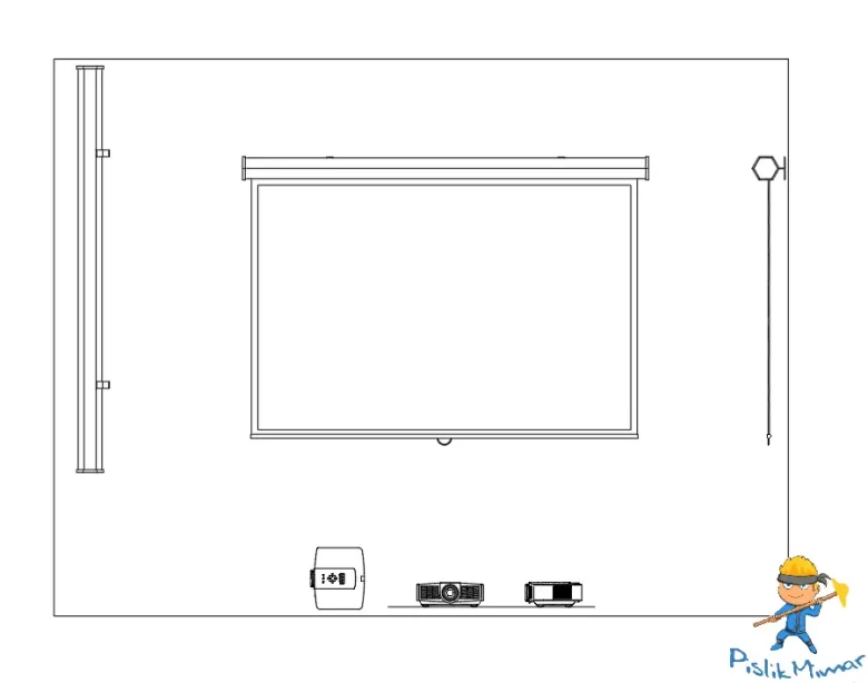 Projeksiyon Perdesi DWG
