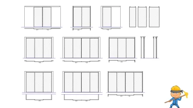 Raylı dolap dwg çizimleri
