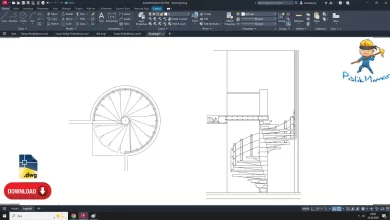 Sarmal merdiven dwg, Merdiven Çizimi, Spiral Staircase CAD Blocks