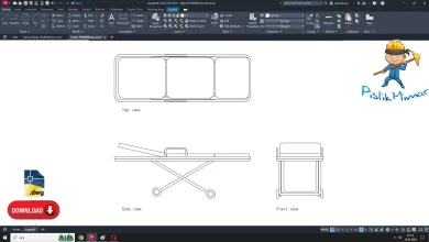 Sedye dwg, stretcher dwg, autocad drawing