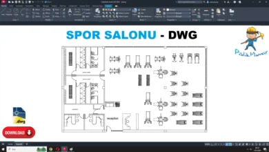 Spor salonu dwg