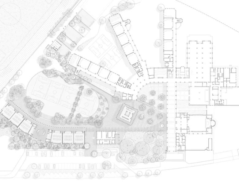Tabancura School Library Pavilion vaziyet planı