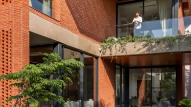The Brick Veil House projesi iç avlu