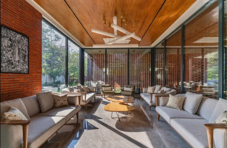 The Brick Veil House projesi salon tasarımı