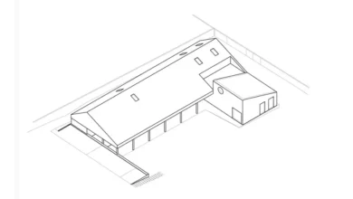 The Porch House konut projesi perspektif cizimi