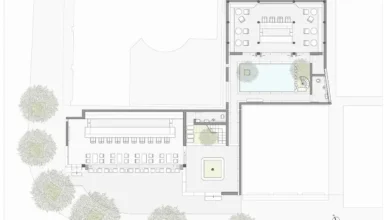 Voiceless Coffee Sensory Lab mimari plan çizimi