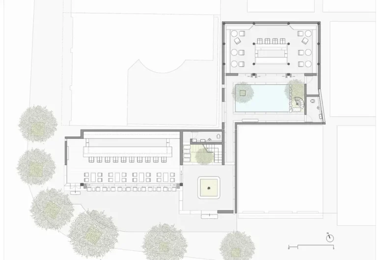 Voiceless Coffee Sensory Lab mimari plan çizimi