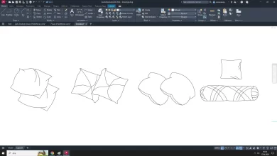 Yastık dwg, Pillow drawing, autocad drawing