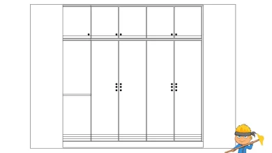 Yatak odası dolap çizimleri dwg indir