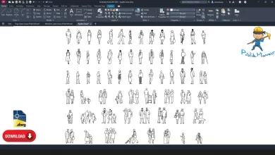 ayakta duran insan dwg çizimi, Standing Man DWG, cad blocks