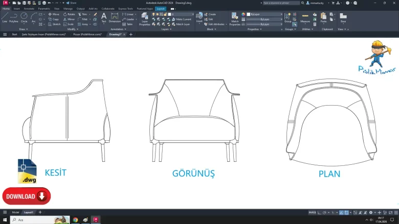 berjer dwg, autocad drawing