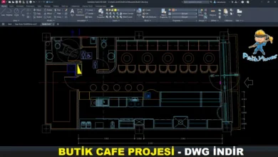 butik cafe projesi dwg indir